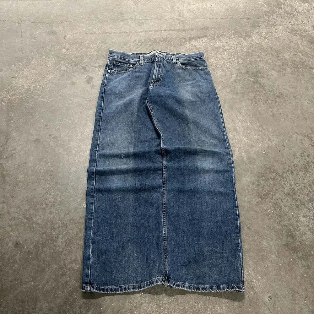 Vintage Levi's 529 Wide Straight Leg Blue Denim Jeans 34x30